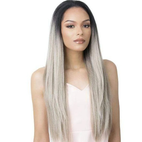 IT'S A WIG GOLDNTREE HALF WIG & PONYTAIL - HIGH & LOW 1 (color 1B) - Picture 4 of 7